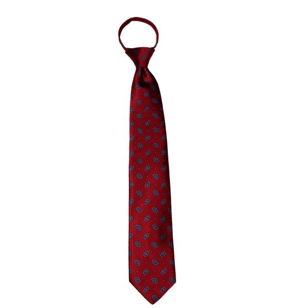 buy your ties Burgundy Paisley Men's Zipper Tie Style: ZIP-12807