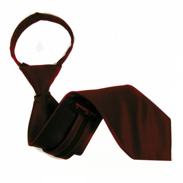 buy your ties Burgundy Solid Zipper Tie Style: ZIP-ADF-7