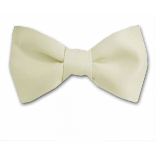 buy your ties Cream Solid Bow Tie Style: PBT-ADF-14