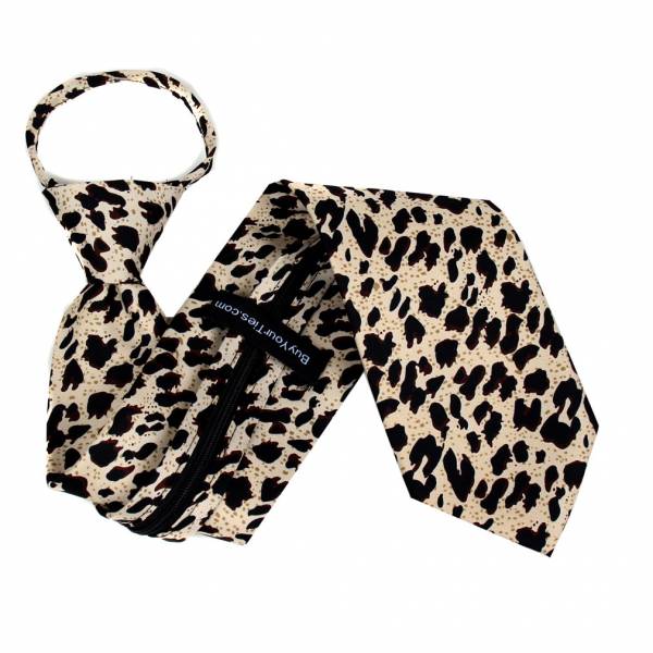 buy your ties Leopard Zipper Tie Style: ZIP-LEOPARD