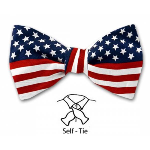 buy your ties Self Tie Bow Tie Red Style: FBT-FLAG