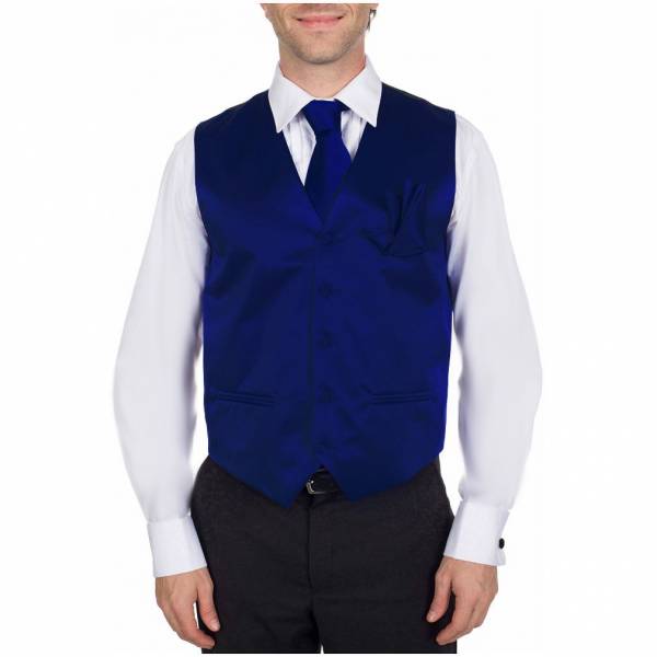 buy your ties Solid Vest Tie & Hanky Style: VTH-ADF-3