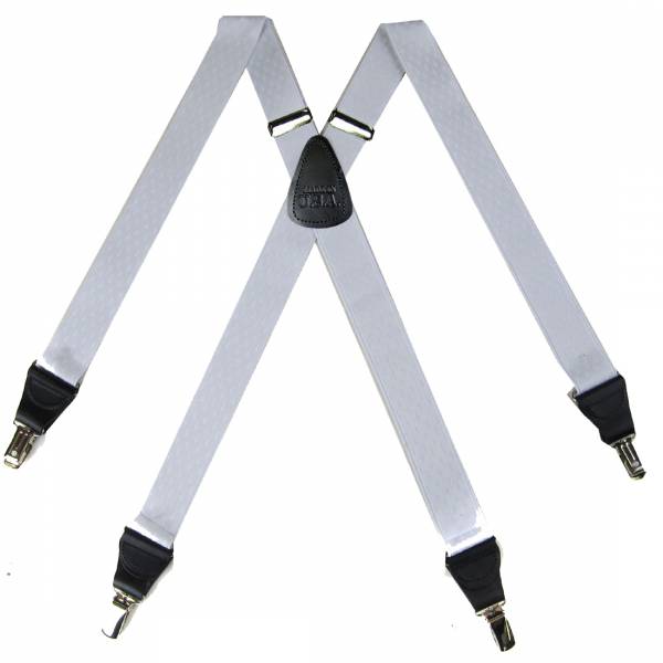 buy your ties Check Suspenders 1.50 inch Made in U.S.A Style: SUS-116-DWHI