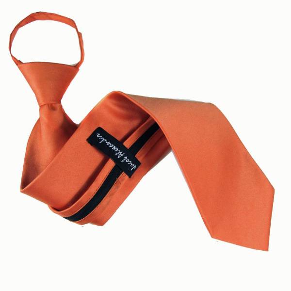 buy your ties Coral Solid Zipper Tie Style: ZIP-ADF-44