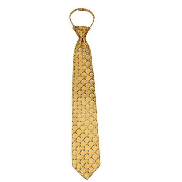 buy your ties Gold Pattern Men's XL Zipper Tie Style: XL-ZIP-12801