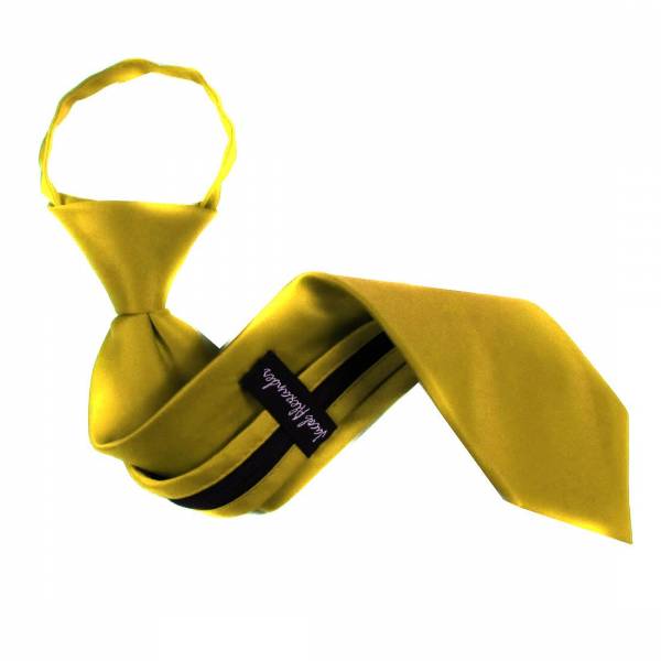 buy your ties Gold Solid Zipper Tie Style: ZIP-ADF-18