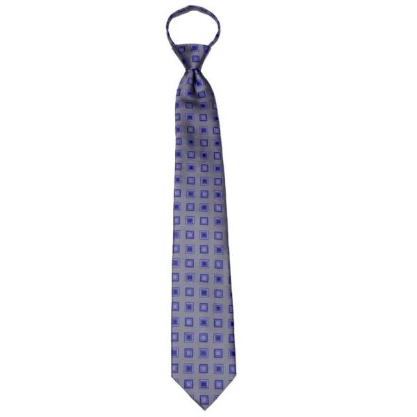 buy your ties Gray Pattern Men's XL Zipper Tie Style: XL-ZIP-12811
