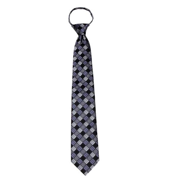 buy your ties Gray Pattern Men's Zipper Tie Style: ZIP-12817