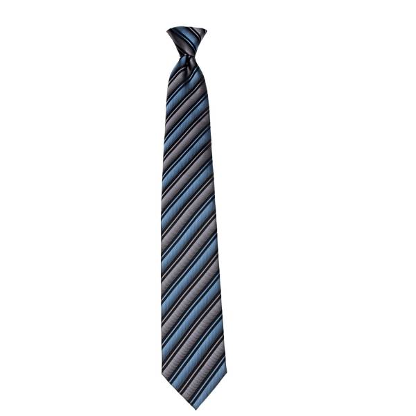 buy your ties Gray Stripe Clip On Tie Style: CLIPON-134