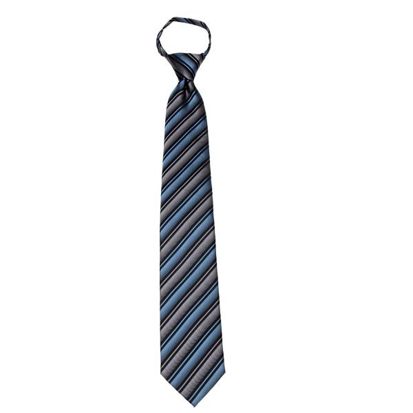 buy your ties Gray Stripe Men's Zipper Tie Style: ZIP-12814