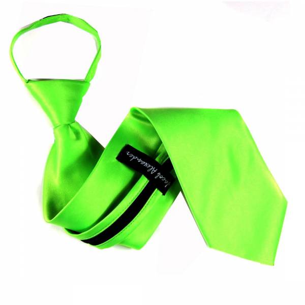 buy your ties Green Solid Zipper Tie Style: ZIP-ADF-16