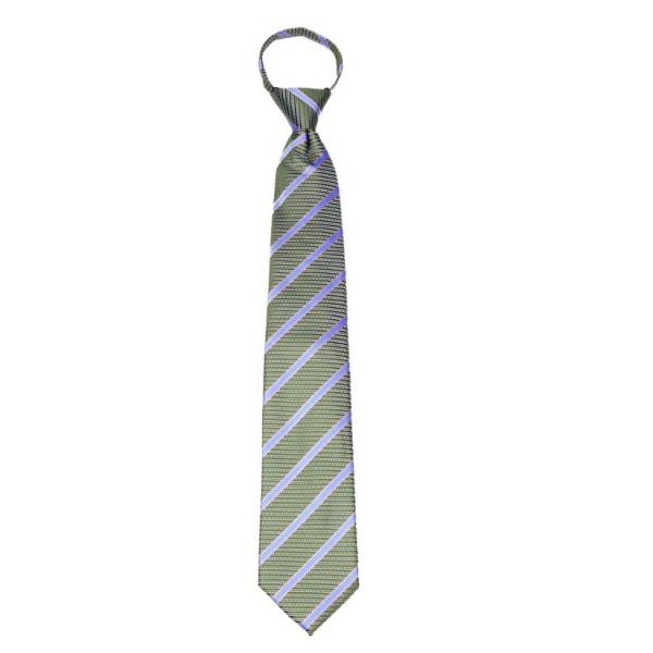 buy your ties Green Stripe Men's XL Zipper Tie Style: XL-ZIP-12800
