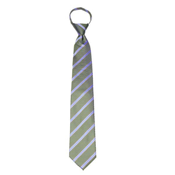 buy your ties Green Stripe Men's Zipper Tie Style: ZIP-12800