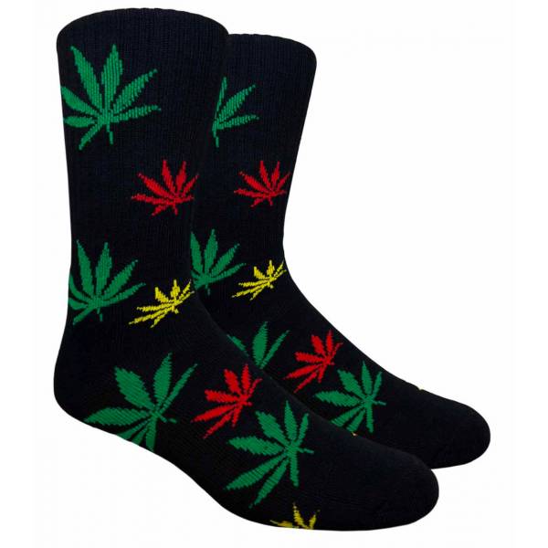 buy your ties Mens Marijuana Leaf Weed Rasta Colorful Socks Style: SOCKZ-105