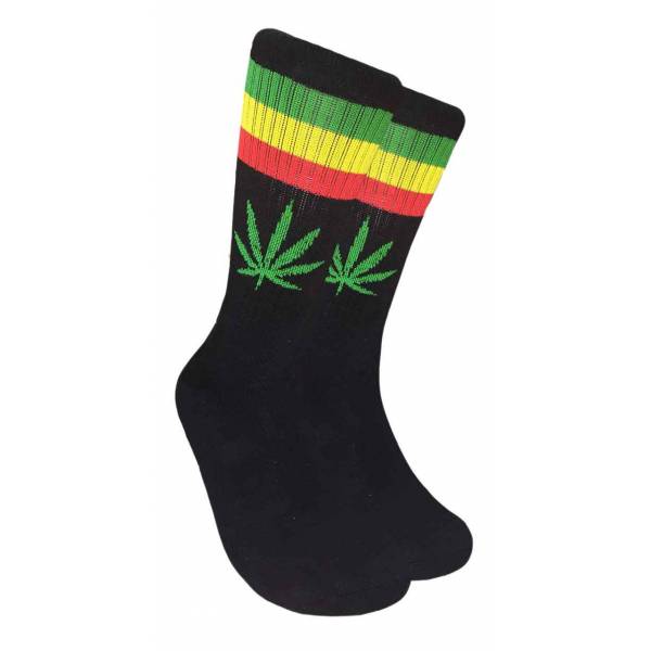buy your ties Mens Marijuana Weed Leaf Rasta Black Socks Style: SOCKZ-107