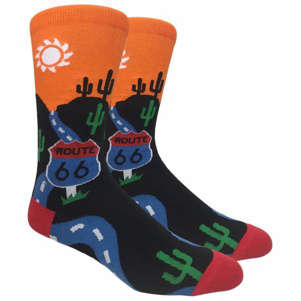 buy your ties Mens Route 66 Orange Socks Style: SOCKZ-103