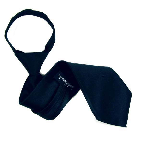 buy your ties Navy Solid Zipper Tie Style: ZIP-ADF-23