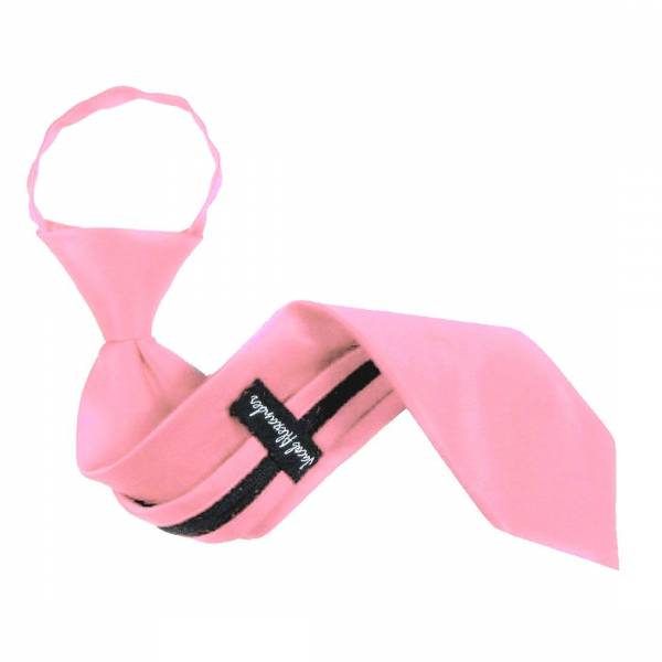 buy your ties Pink Solid Zipper Tie Style: ZIP-ADF-35