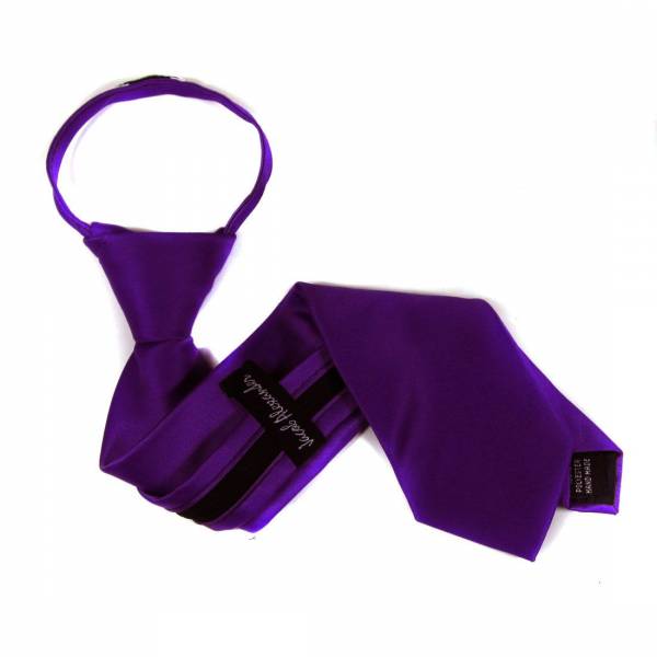 buy your ties Purple Solid Zipper Tie Style: ZIP-ADF-6