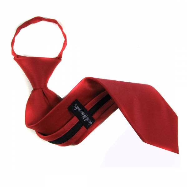 buy your ties Red Solid Zipper Tie Style: ZIP-ADF-24