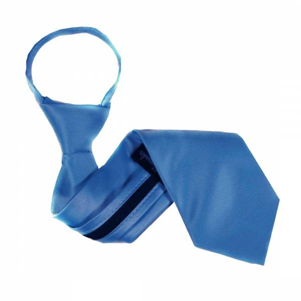 buy your ties Solid Mens Zipper Tie Steel Blue Style: ZIP-ADF-57