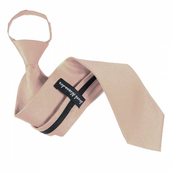 buy your ties Solid Mens Zipper Tie Tan Style: ZIP-ADF-45