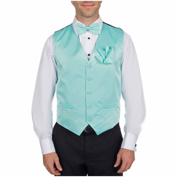 buy your ties Solid Vest Bow Tie & Hanky Style: VBH-ADF-42