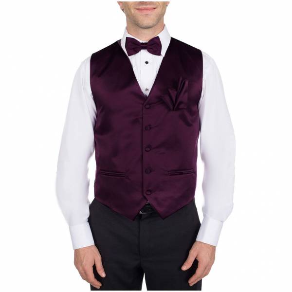 buy your ties Solid Vest Bow Tie & Hanky Style: VBH-ADF-43