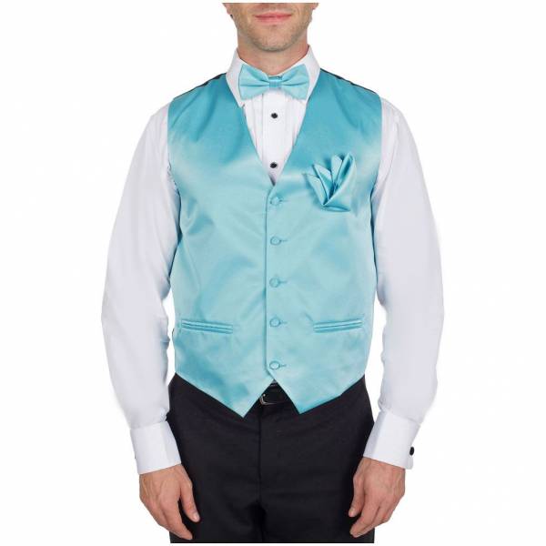 buy your ties Solid Vest Bow Tie & Hanky Style: VBH-ADF-46