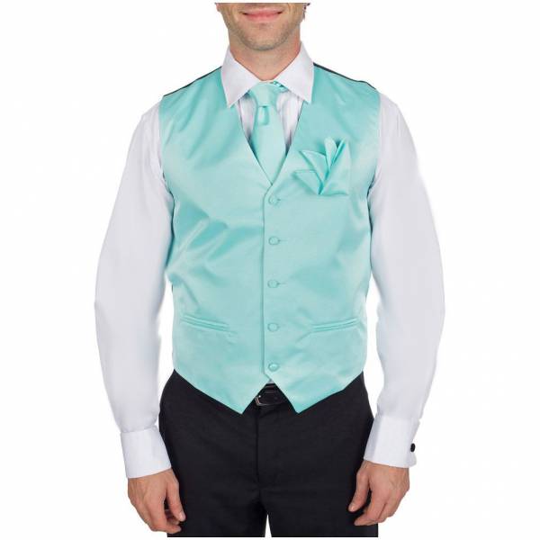 buy your ties Solid Vest Tie & Hanky Style: VTH-ADF-42