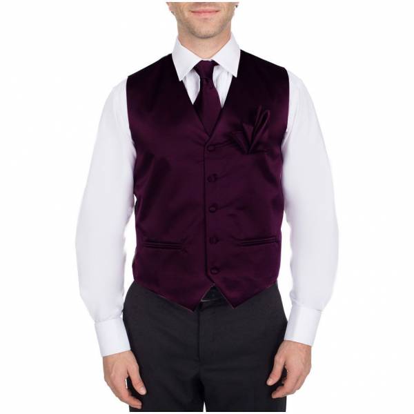 buy your ties Solid Vest Tie & Hanky Style: VTH-ADF-43