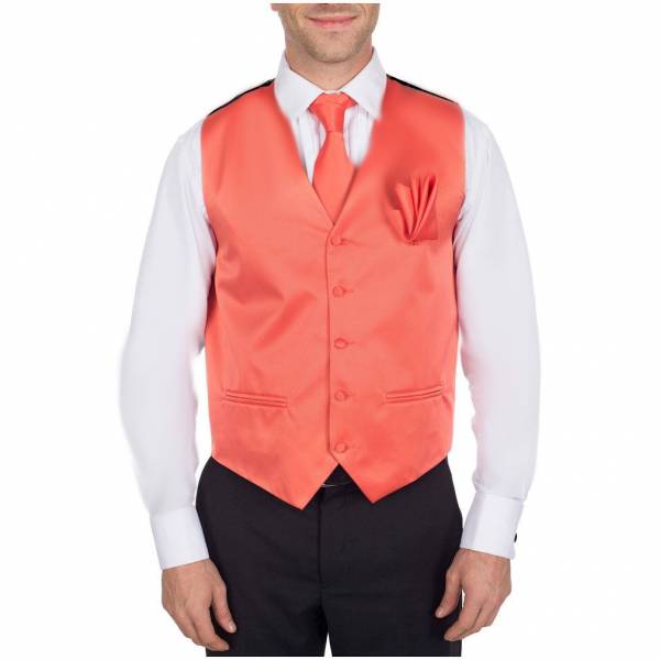 buy your ties Solid Vest Tie & Hanky Style: VTH-ADF-44