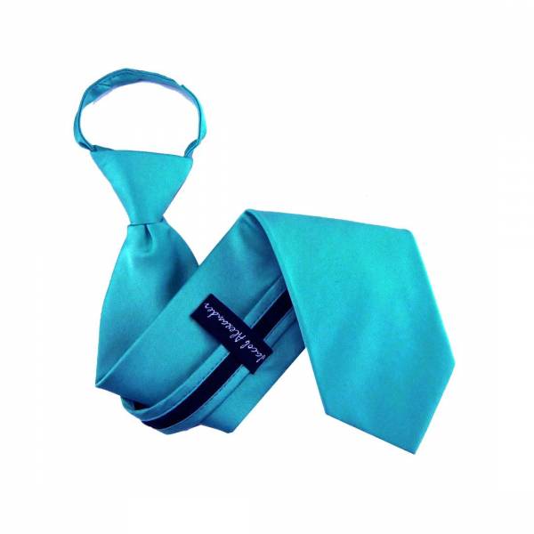 buy your ties Turquoise Solid Zipper Tie Style: ZIP-ADF-41