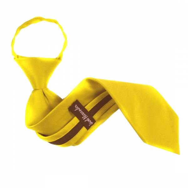 buy your ties Yellow Solid Zipper Tie Style: ZIP-ADF-33