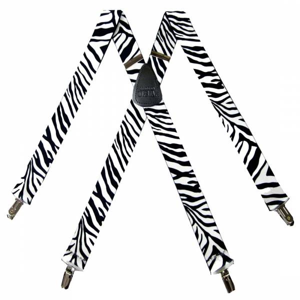 buy your ties Zebra Suspenders 1.50 inch Made in U.S.A Style: SUS-418-ZEBR
