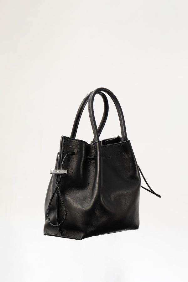 By Far Baby Kayla Black Nappa Leather Top-Handle Bag