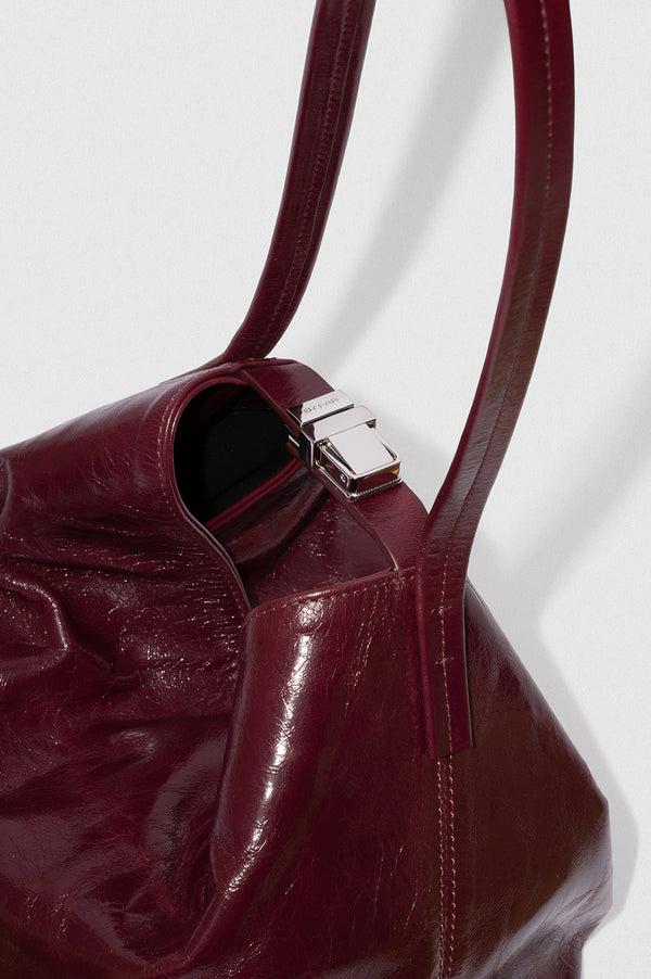By Far Bea Sour Cherry Creased Calf Leather Hobo Bag