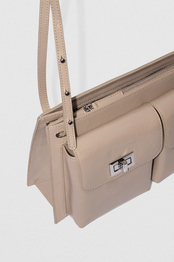 By Far Billy Tote Dryland Creased Calf Leather Shoulder Bag