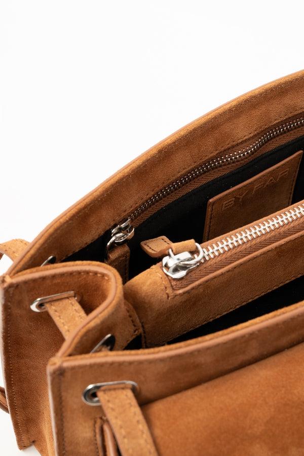 By Far Billy Tote Summer Tan Suede Leather Shoulder Bag