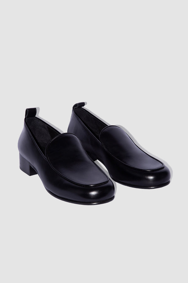 By Far Alfred Black Nappa Leather Loafer