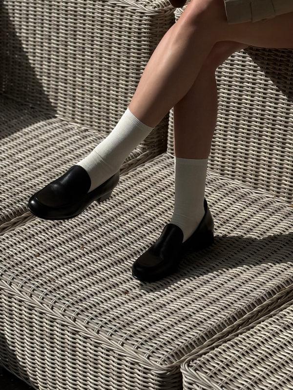 By Far Alfred Black Nappa Leather Loafer