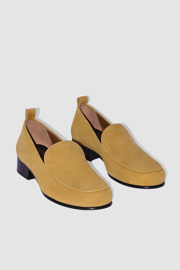 By Far Alfred Cumin Kid Suede Leather Loafer