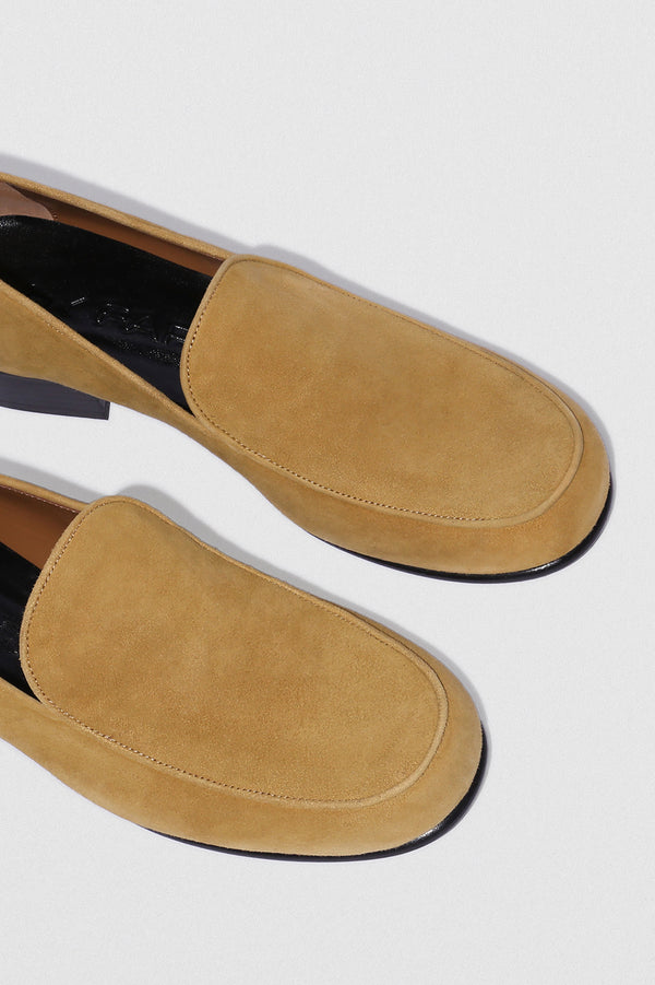 By Far Alfred Cumin Kid Suede Leather Loafer