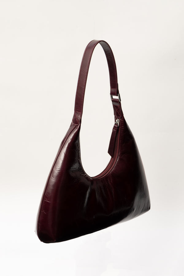 By Far Amber Grape Calf Leather Shoulder Bag