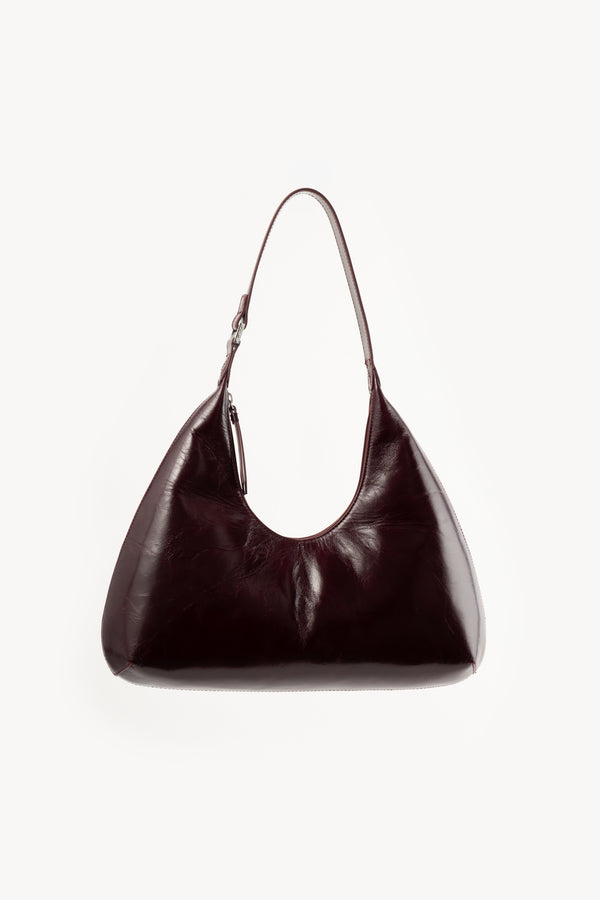 by far Amber Grape Calf Leather Shoulder Bag