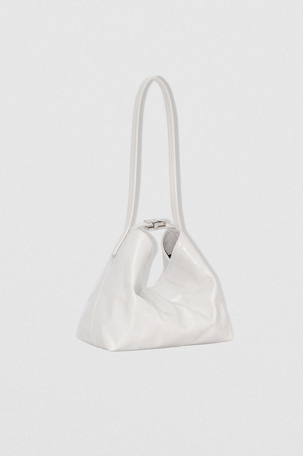 By Far Bea Burrata Creased Calf Leather Hobo Bag