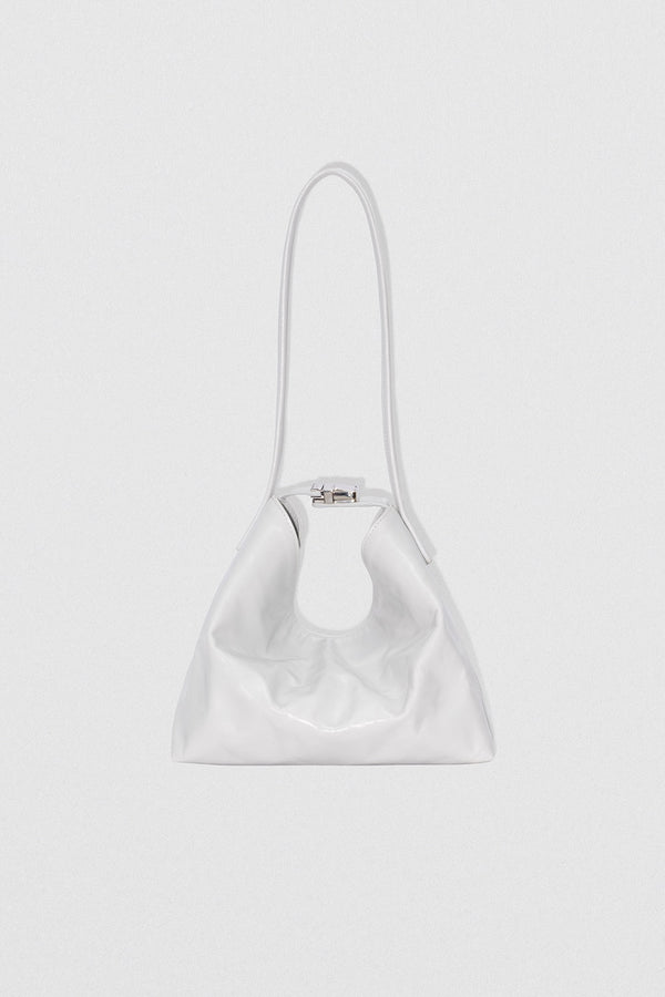 by far Bea Burrata Creased Calf Leather Hobo Bag