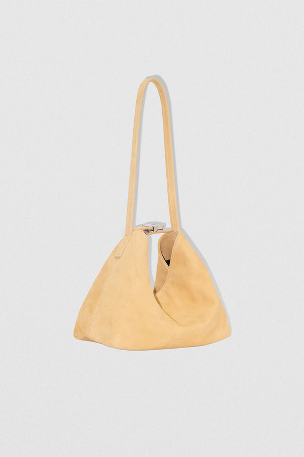 By Far Bea Reed Kid Suede Leather Hobo Bag
