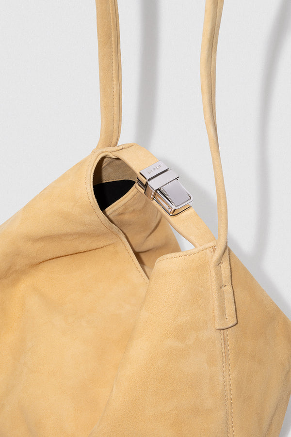 By Far Bea Reed Kid Suede Leather Hobo Bag