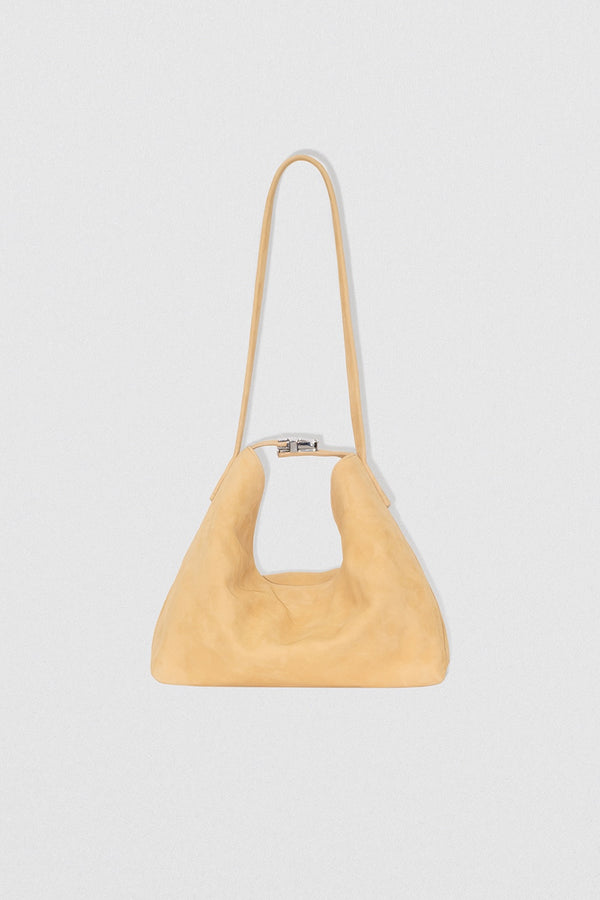 by far Bea Reed Kid Suede Leather Hobo Bag